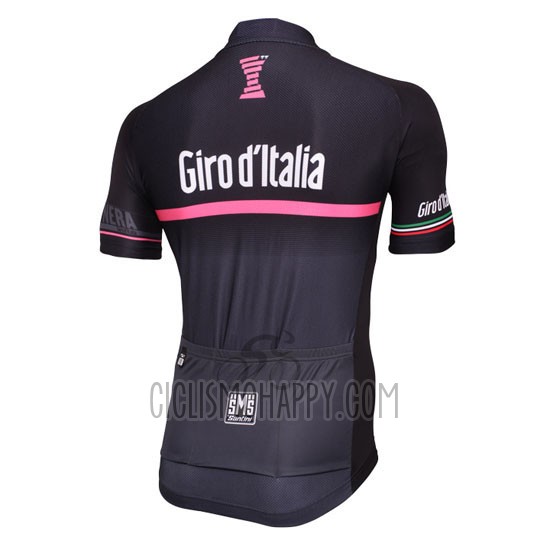 Giro D'italy Cycling Jersey Bib Short 2016 Men Short Sleeve Black and Red
